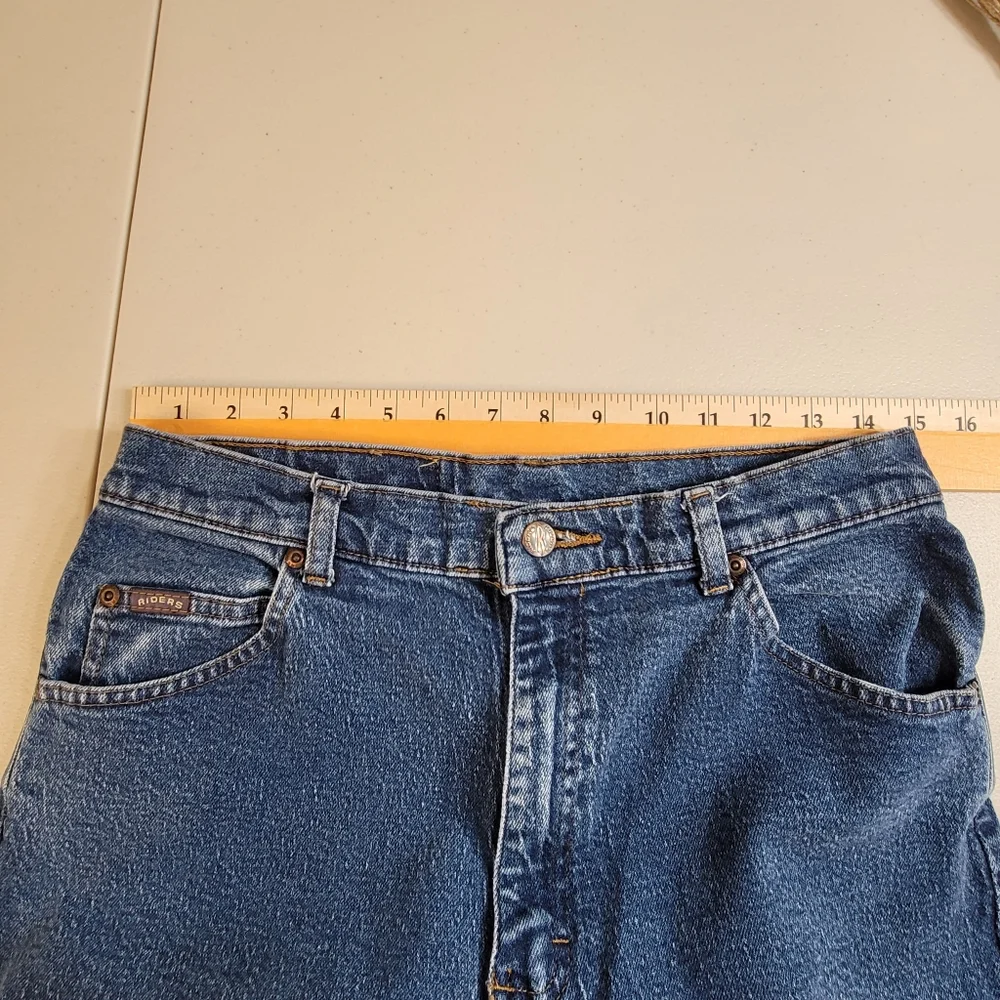 Riders Women's Size 30x30 Blue Tapered Leg Dark Wash 100% Cotton Denim Jeans